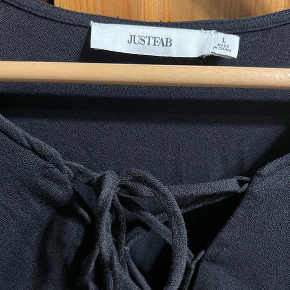 JustFab Long Black Dress - Picture 2 of 7